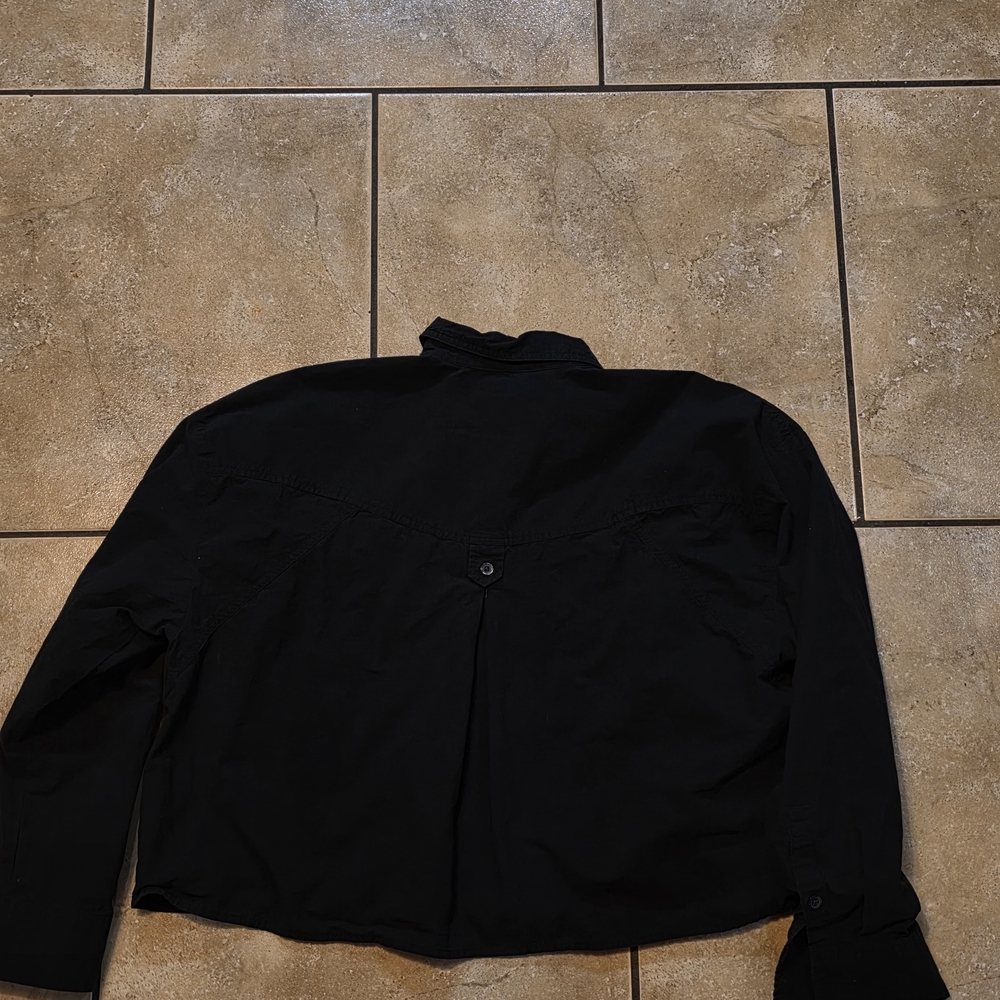 Madewell OVERSIZED Black Button-Down Shirt - Picture 6 of 12